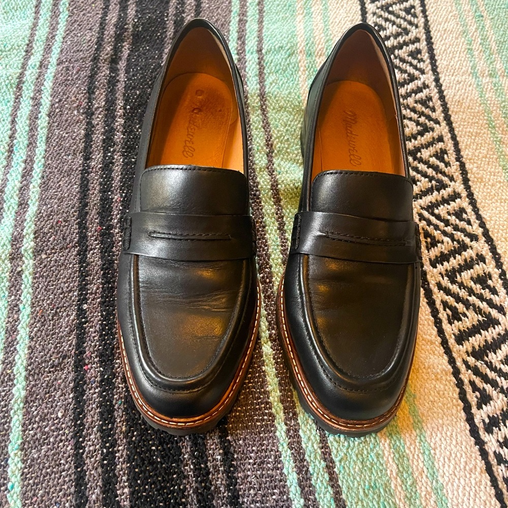 Madewell The Corinne Lug sole loafer - True Black